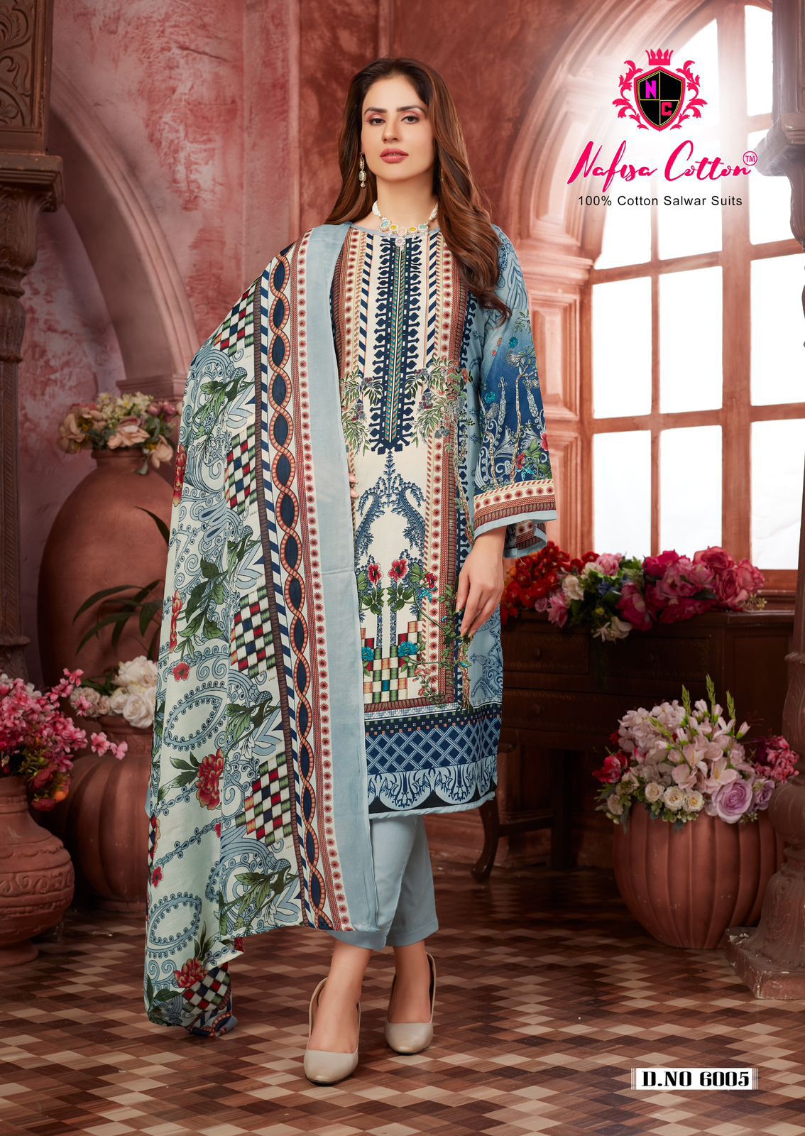 Andaaz Vol 6 By Nafisa Cotton Pakistani Dress Material Suppliers In India
